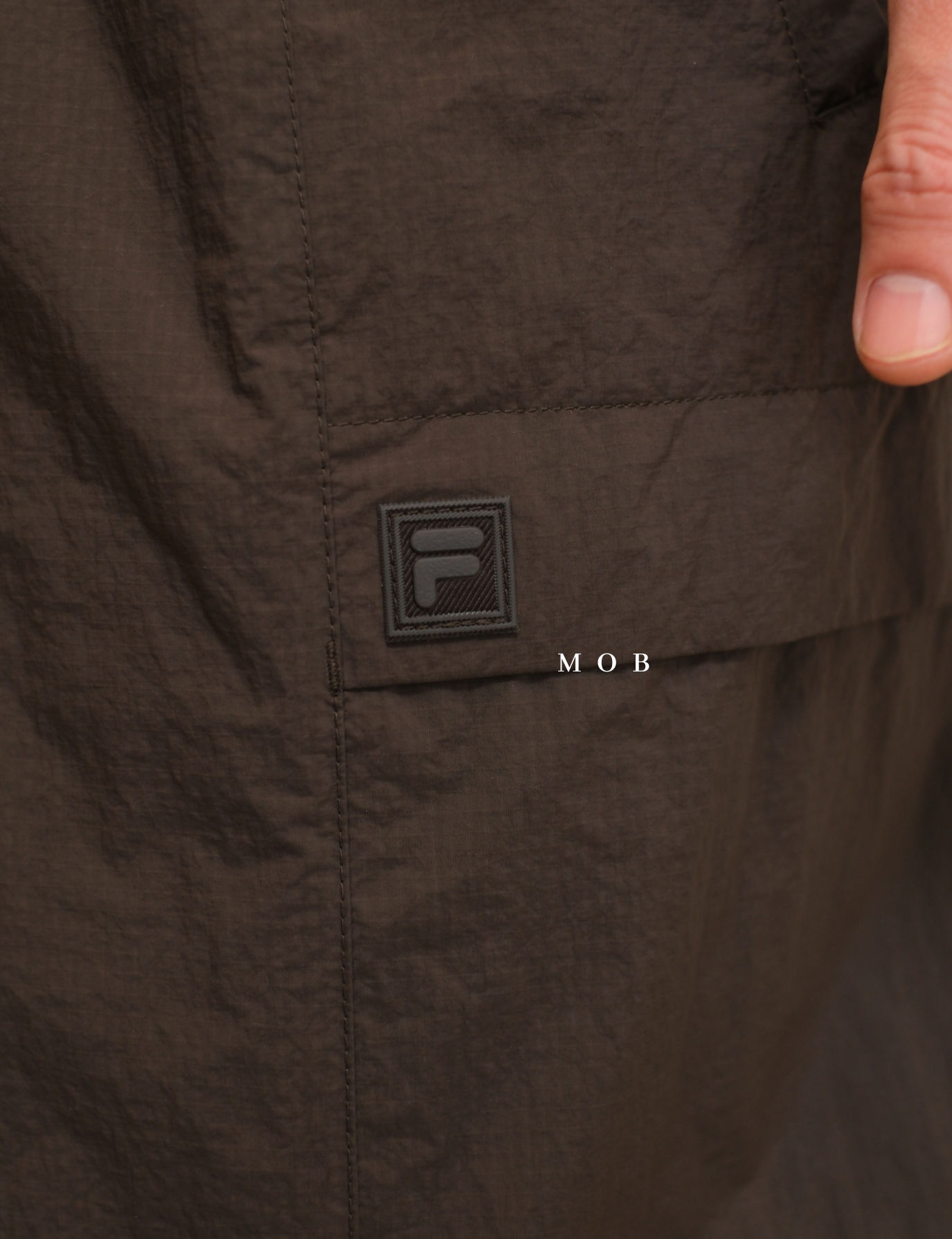 FLSR01001A Ripstop Cargo Crotch Shorts Dark Brown