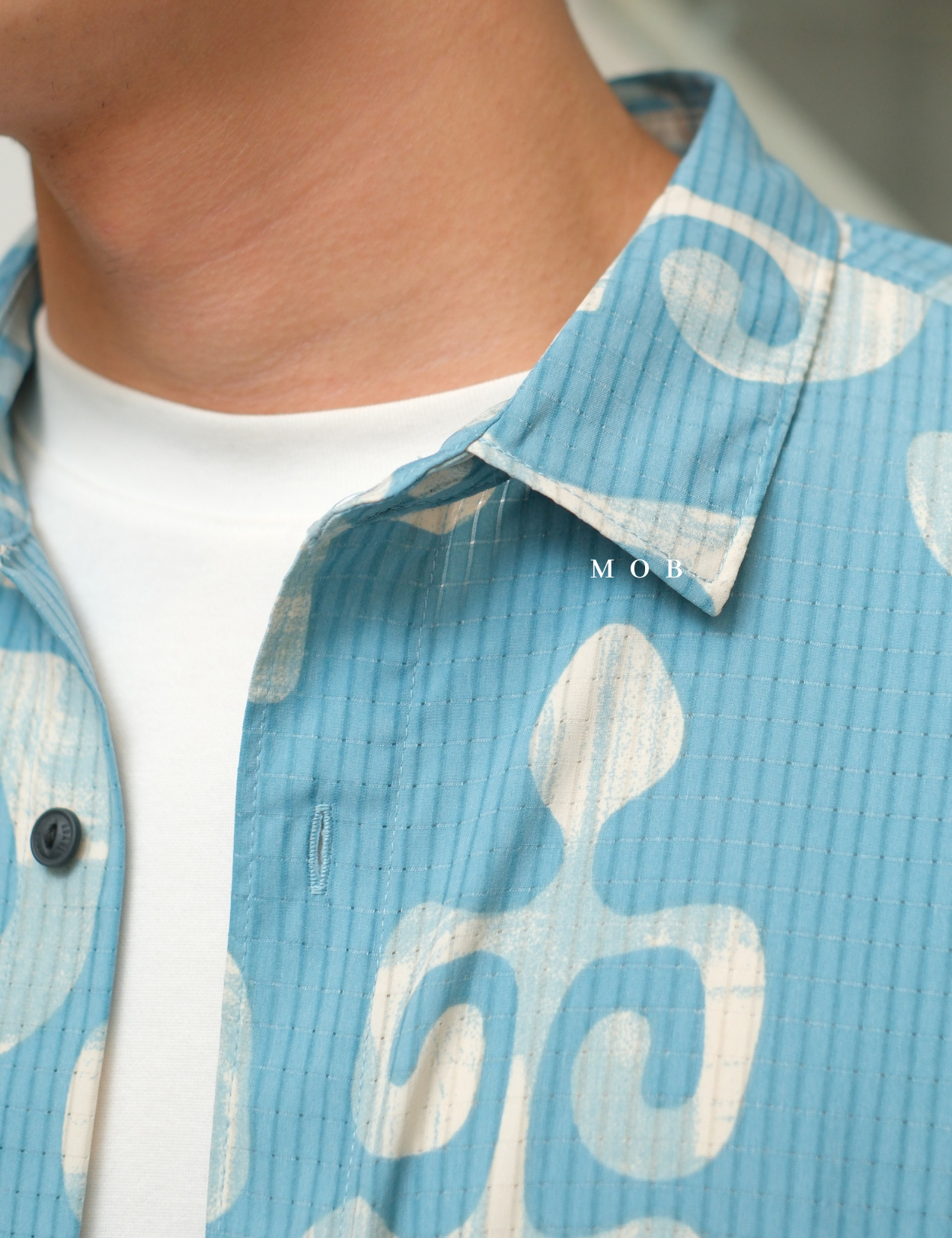 ROASSS01003 Bless Up SS Shirt Mosaic Aqua