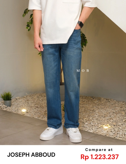 Image of JAPT02002B STRAIGHT Luxe Jeans Medium Blue