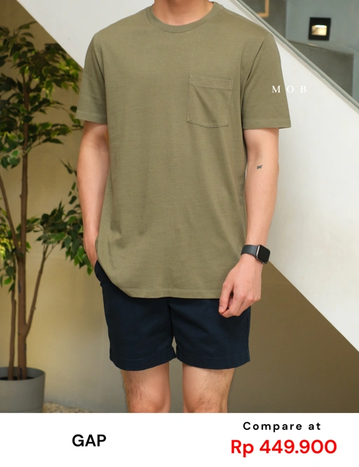 Image of GPSST1001N Basic Pocket Tee Olive