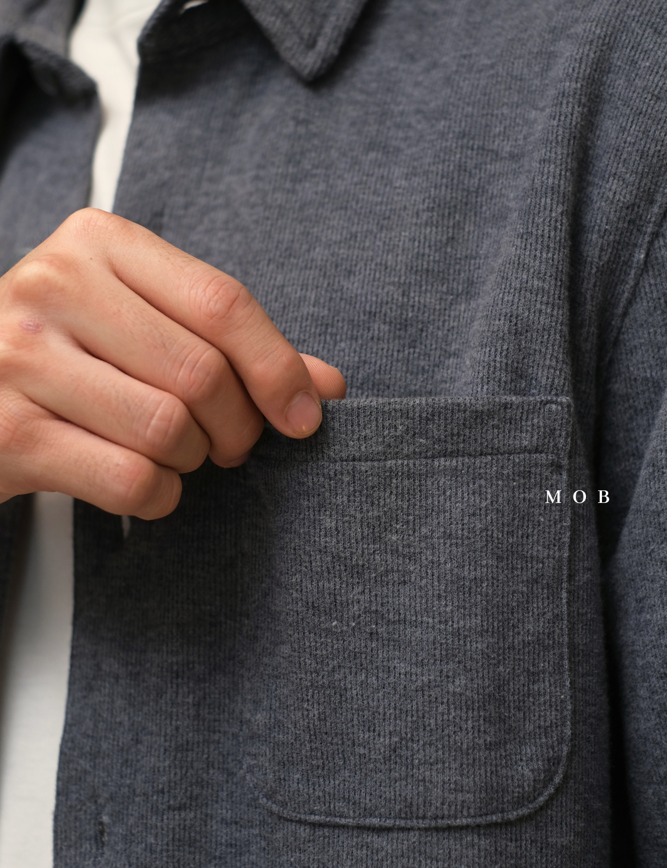 [BEST DEALS!] GFLSS01002 Knit Shirt Jacket Grey