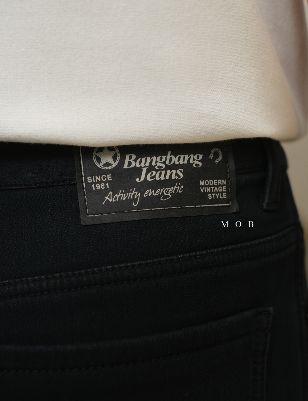 BBGPT02009A Slim Smart Bonding Jeans Grease Black