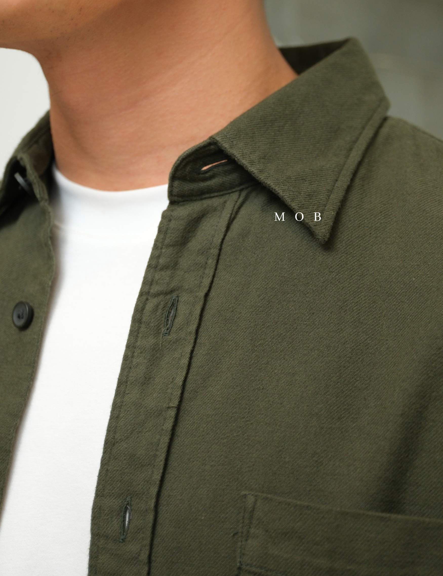 UNQLSS07007 Flannel LS Shirt Olive