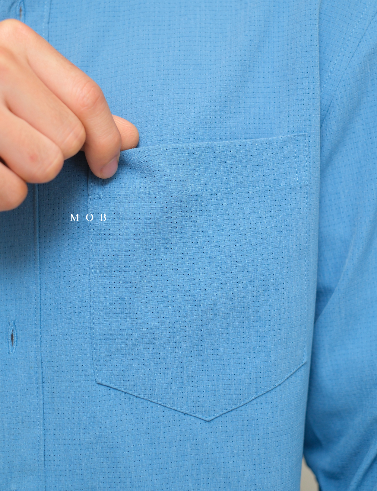 APTLSS01001E Slim Performance LS Shirt Blue