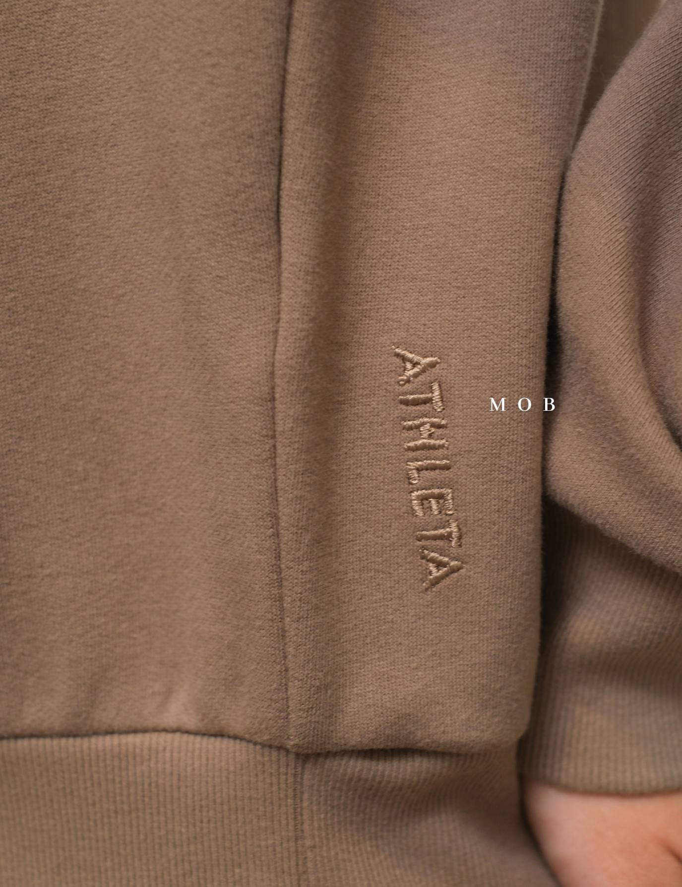 ATHSW01005 Power of She Embroidered Crew Sweatshirt Brown