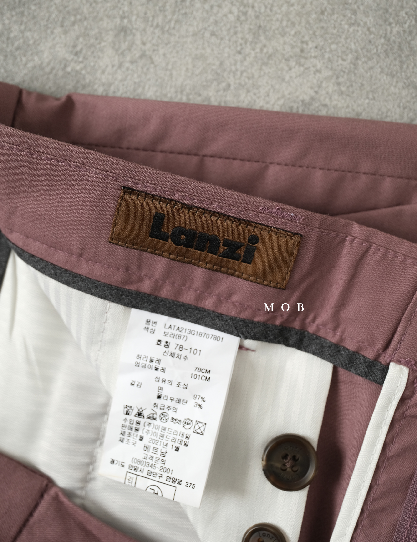 LZPT01006 Basic Chinos Pants Mauve