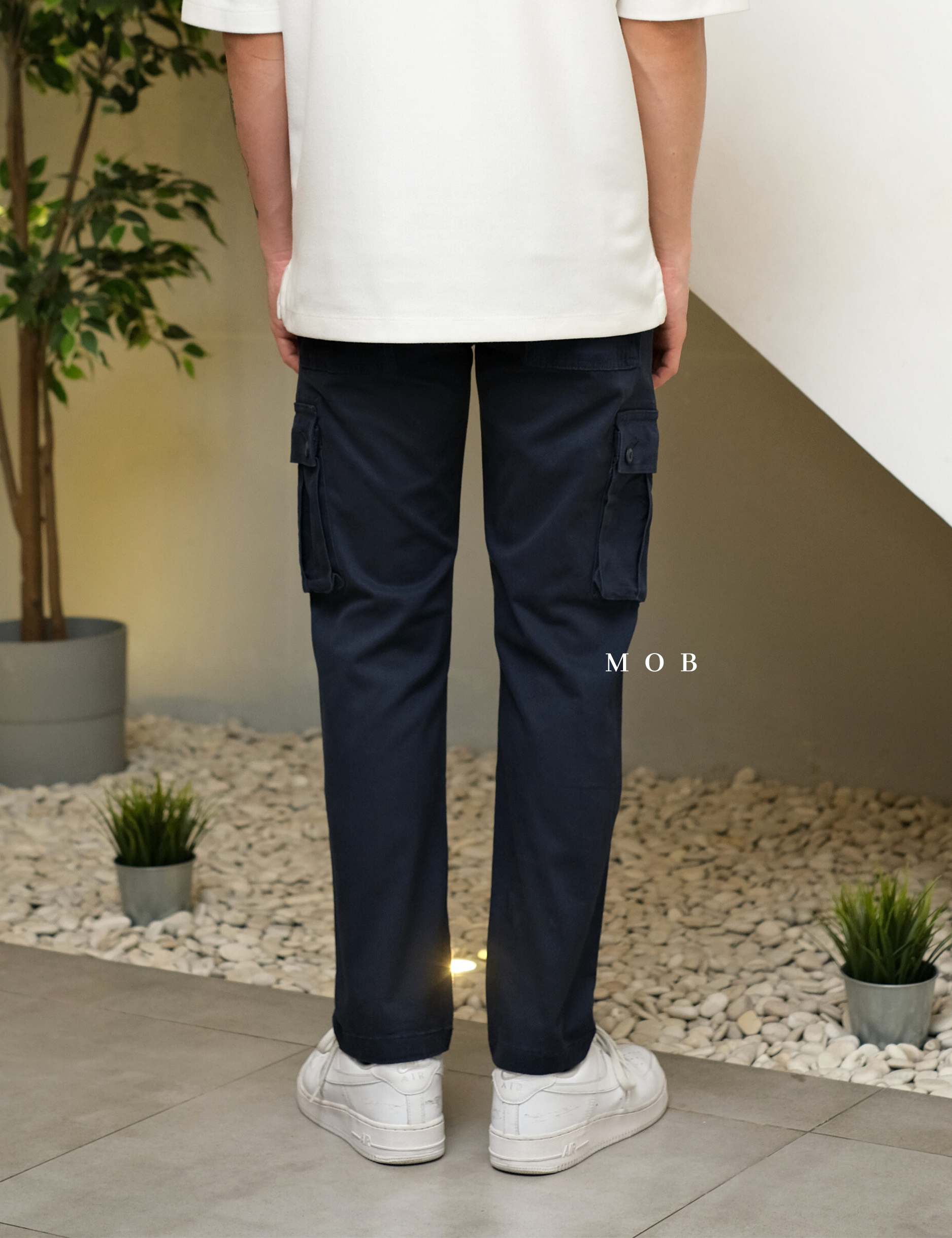 AZEPT06001 SLIM Fit Cargo Pants Navy