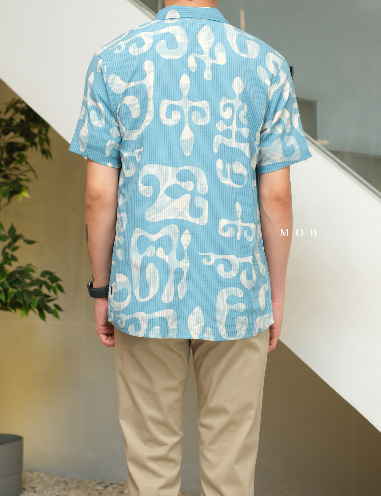 ROASSS01003 Bless Up SS Shirt Mosaic Aqua