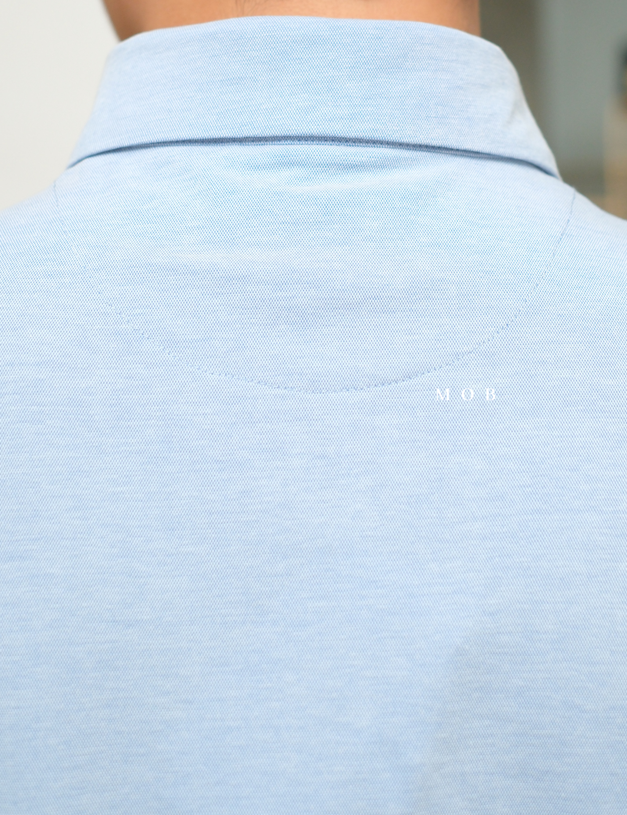 ARK01SSP018 Hybrid Button Down Collar Polo Shirt Glacier Blue