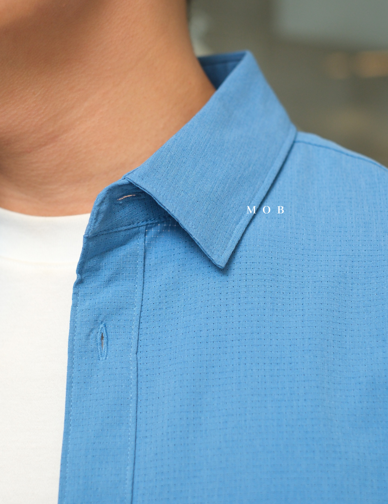 APTLSS01001E Slim Performance LS Shirt Blue