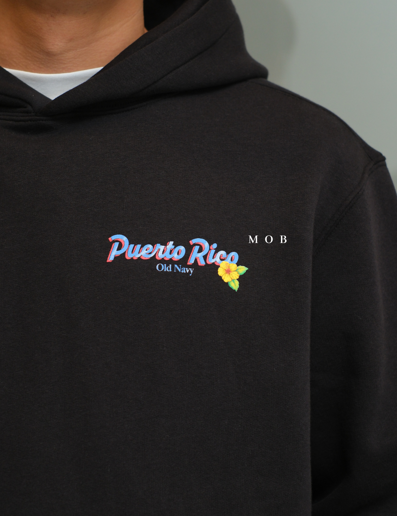 ONV01HDO004-001 Puerto Rico Pullover Hoodie Black