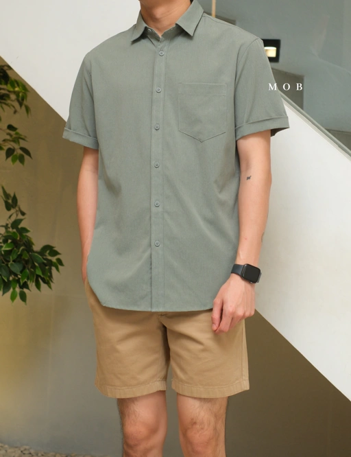 Image of APTSSS03001 Slim Performance SS Shirt Sage