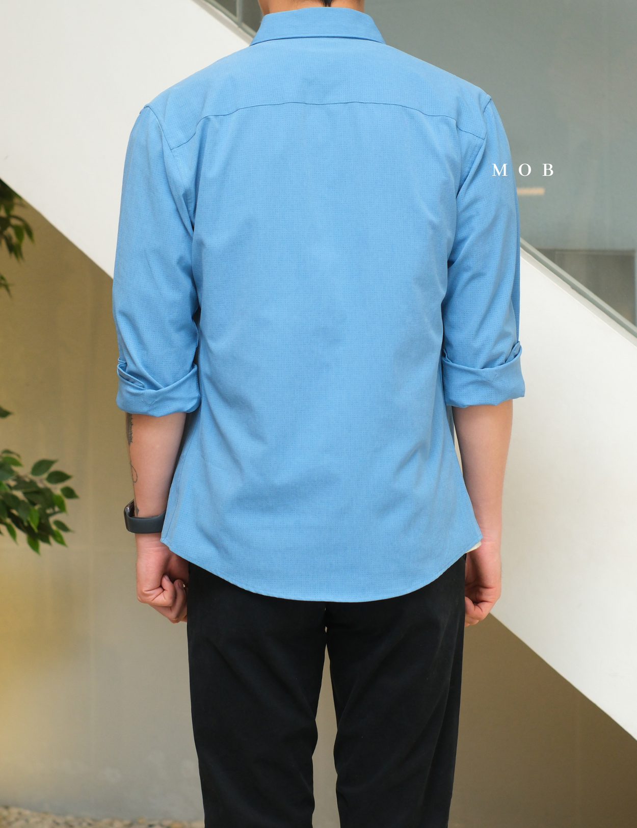 APTLSS01001E Slim Performance LS Shirt Blue
