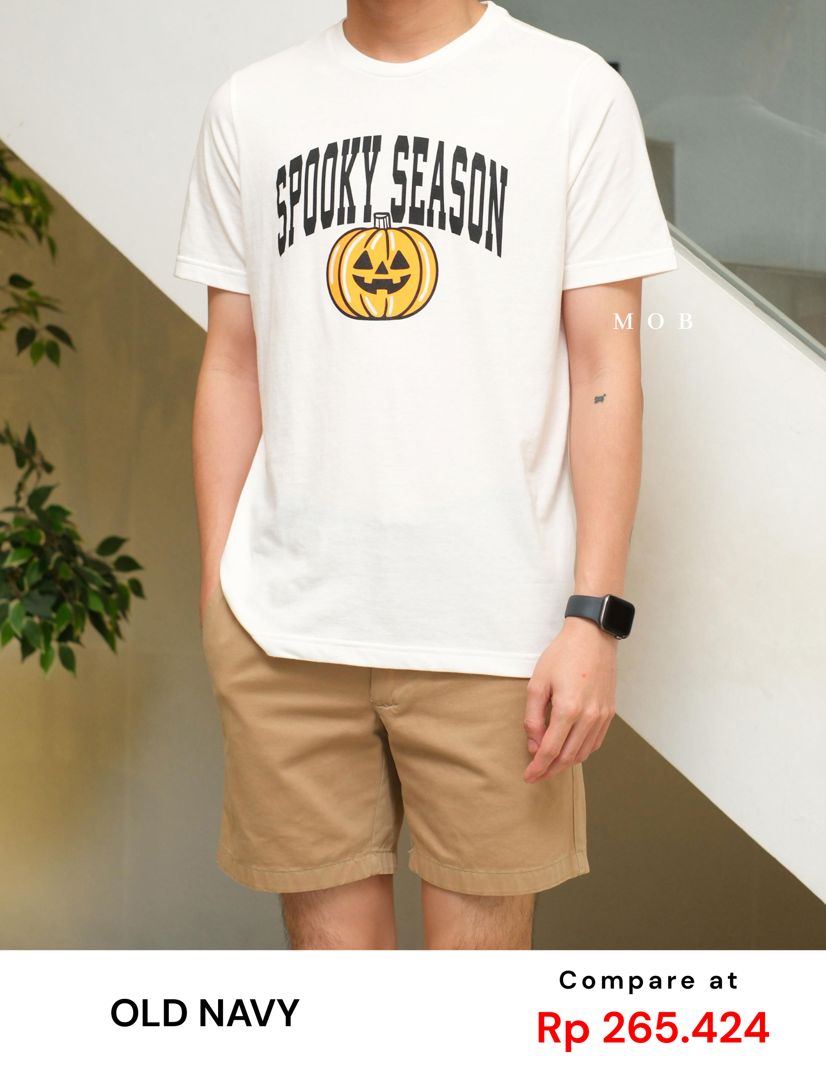 ONSST06001 Jack O Lantern SS Tee White