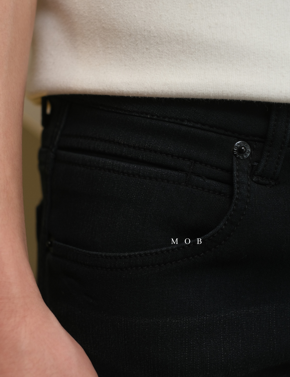 BBGPT02009A Slim Smart Bonding Jeans Grease Black