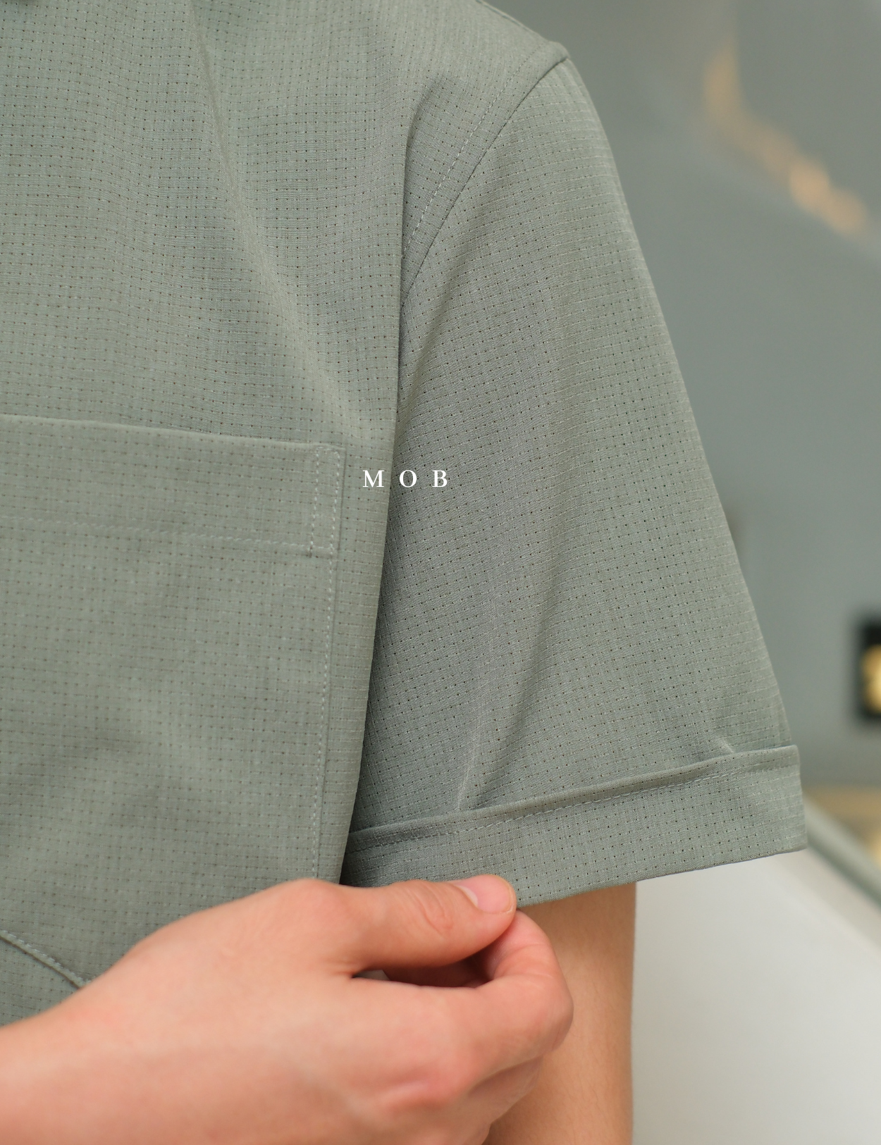 APTSSS03001 Slim Performance SS Shirt Sage