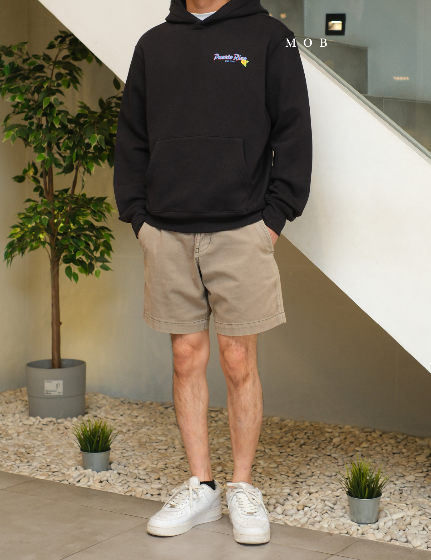 ONV01HDO004-001 Puerto Rico Pullover Hoodie Black