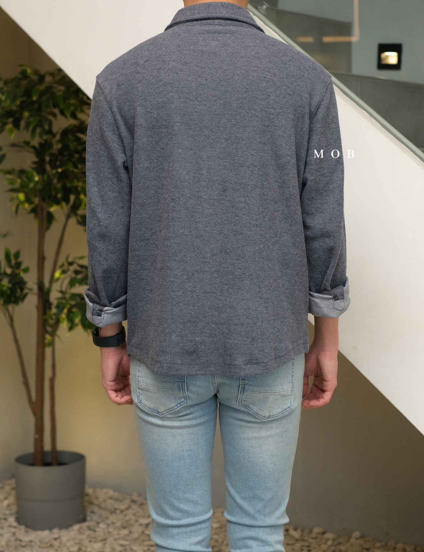 [BEST DEALS!] GFLSS01002 Knit Shirt Jacket Grey
