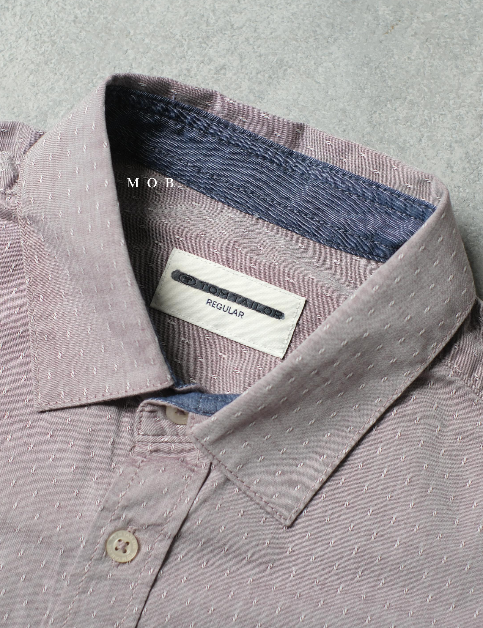 TTLSS03005A Regular CHAMBRAY DOBBY Pocket LS Shirt Gipsy Purple