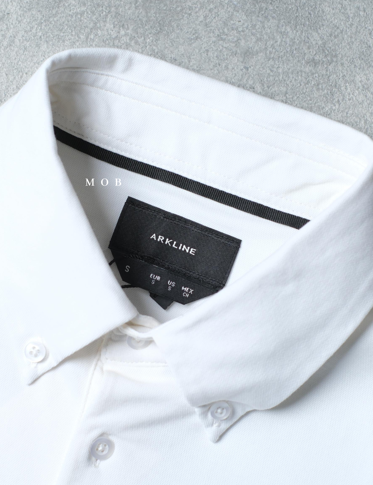 ARK01SSP013 Hybrid Button Down Collar Polo Shirt White