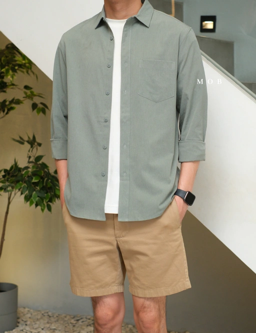 Image of APTLSS01001D Slim Performance LS Shirt Sage
