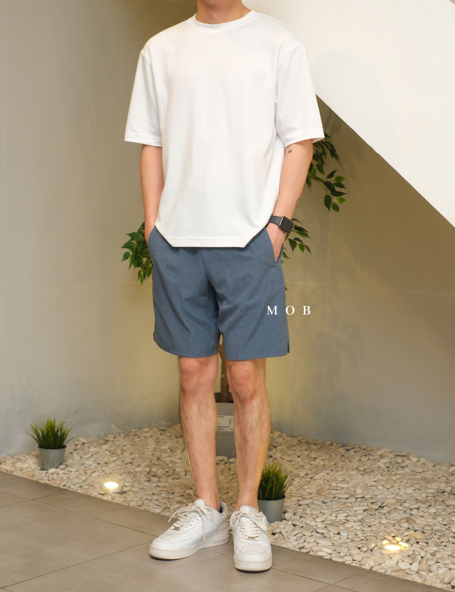 ONV02ASR001-006A Essential Woven Workout 9" Shorts Wintry Blue