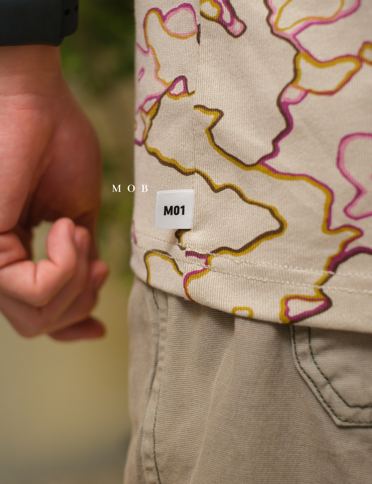 MODSST01009 Oversized Graphic SS Tee Beige Camo
