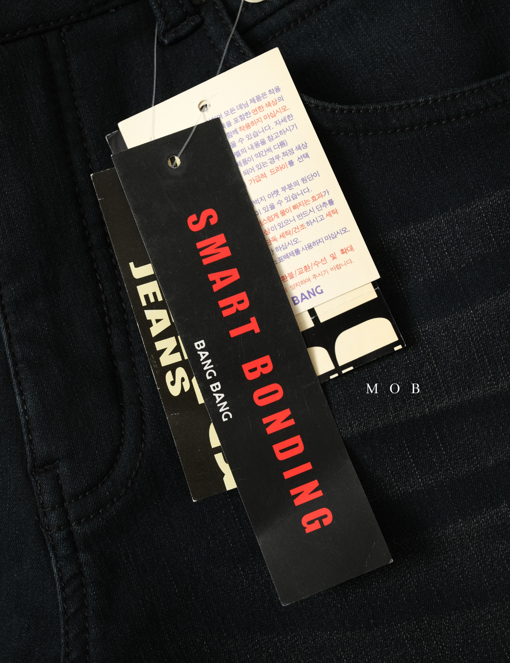 BBGPT02009A Slim Smart Bonding Jeans Grease Black