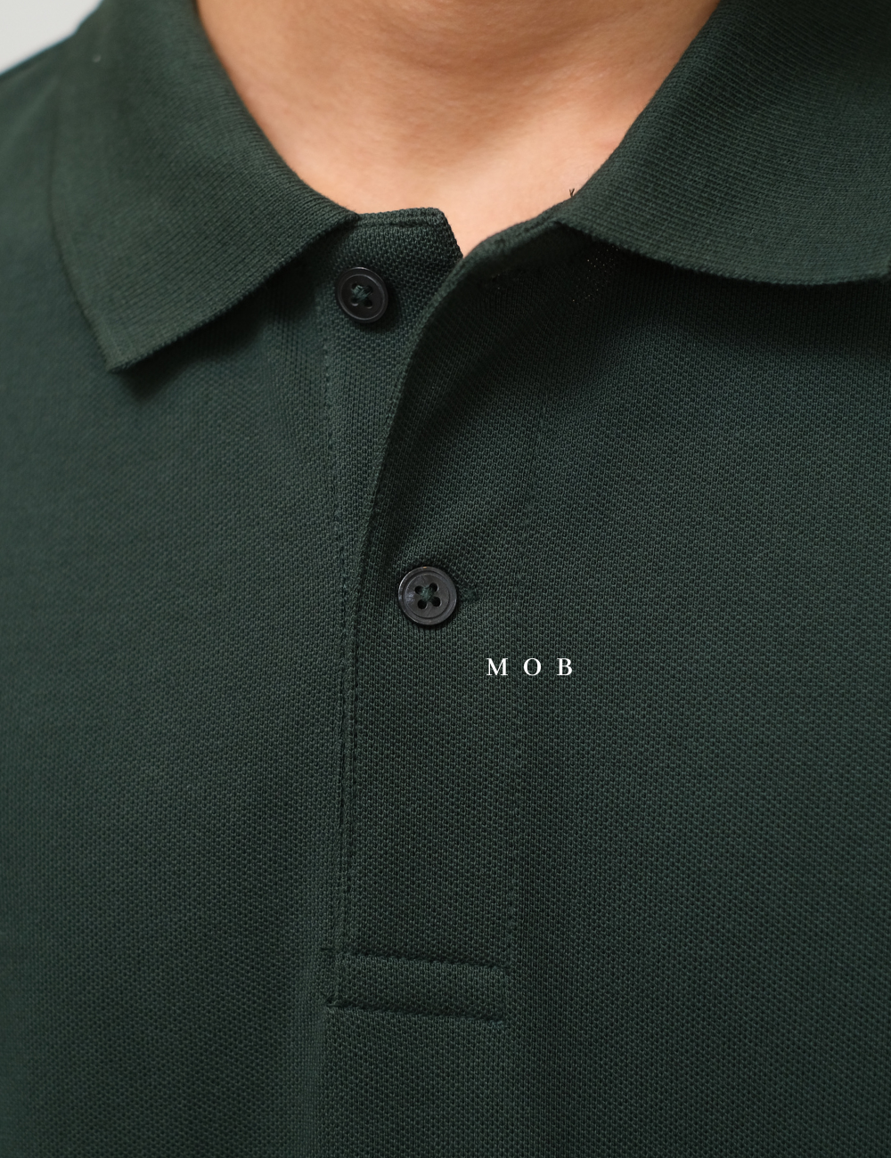 MSSPSS01003I Relaxed Pique Polo SS Dark Green