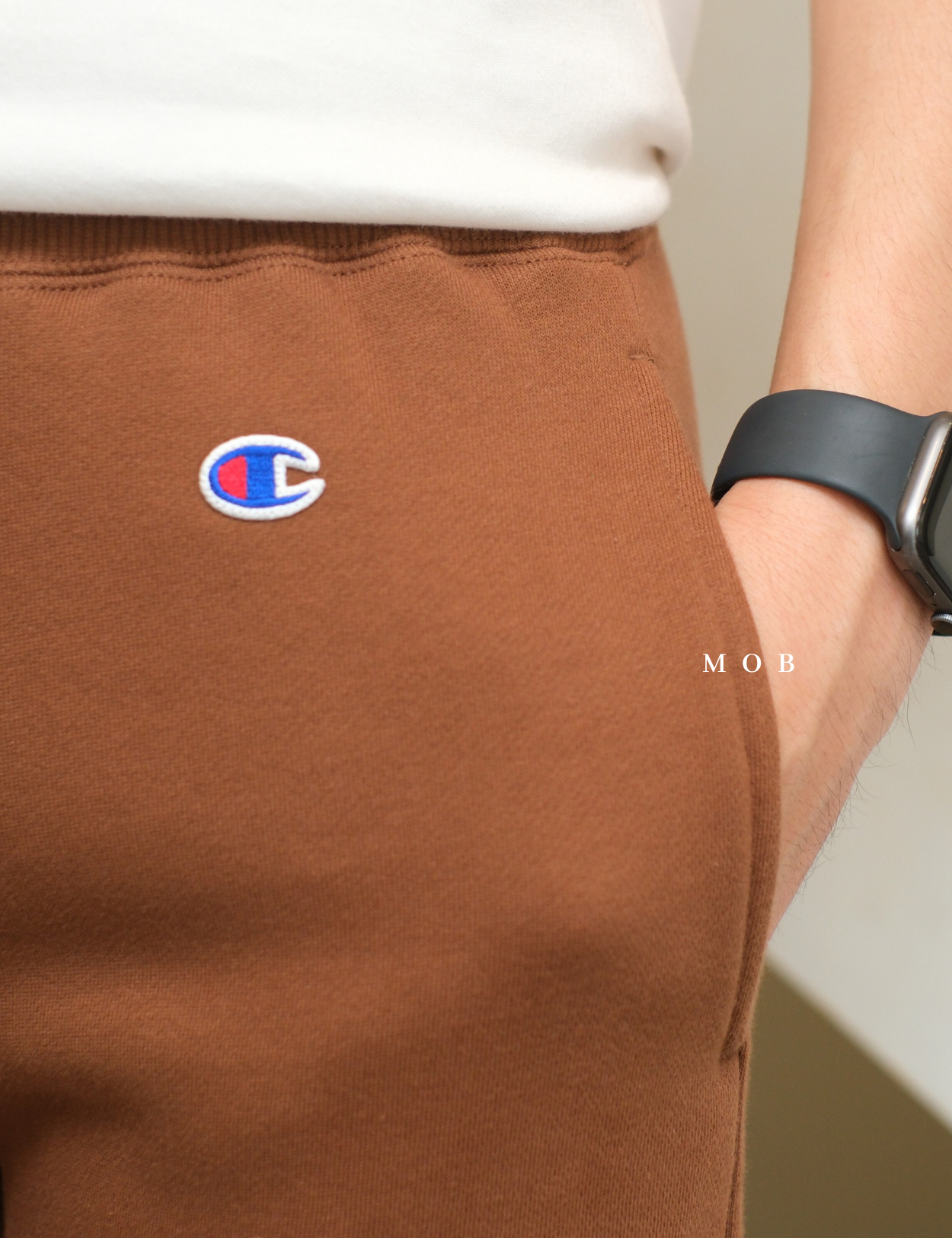 CHMPJP1601C Fleece Jogger Pants Dark Brown
