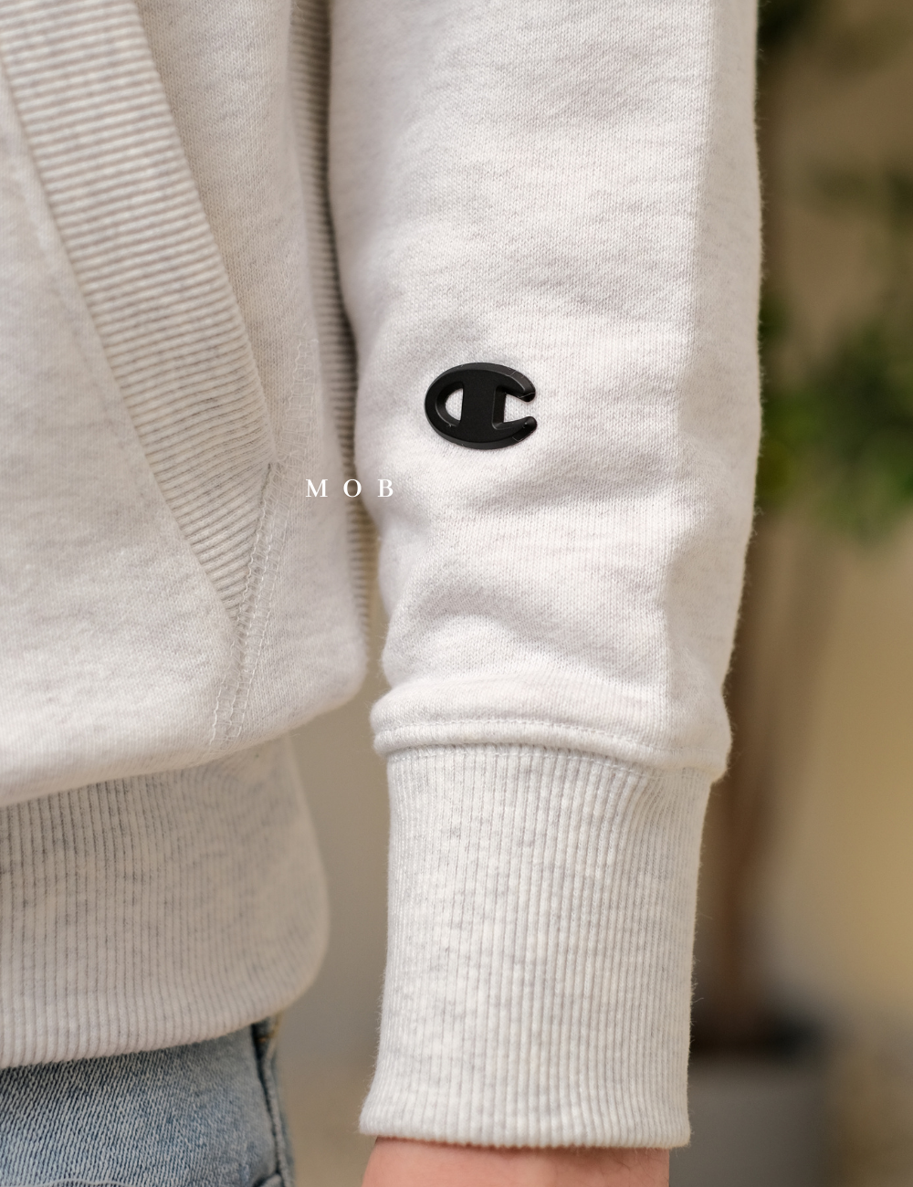 CHMPHOD1707H Premium Weave Hoodie Light Grey Misty