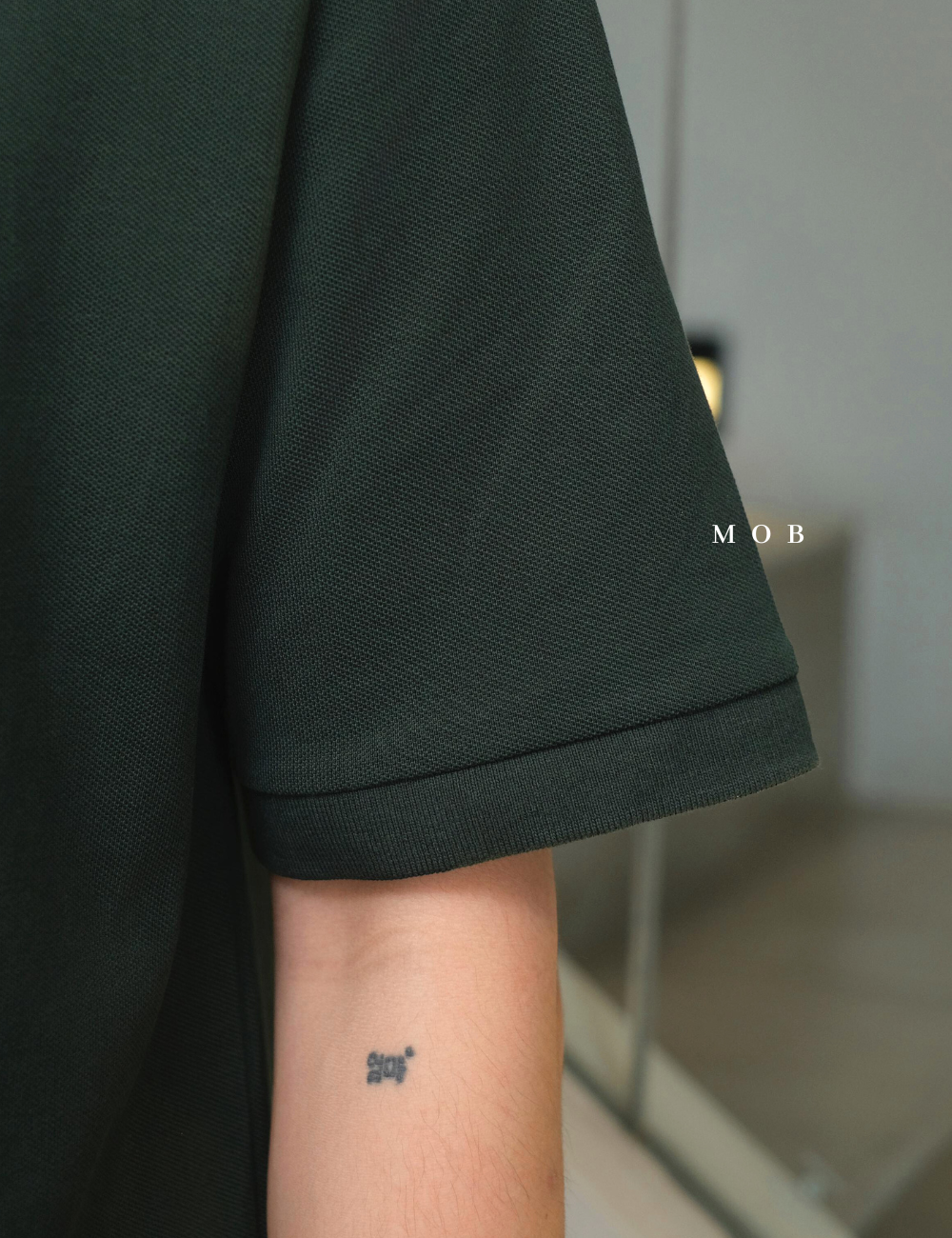 MSSPSS01003I Relaxed Pique Polo SS Dark Green