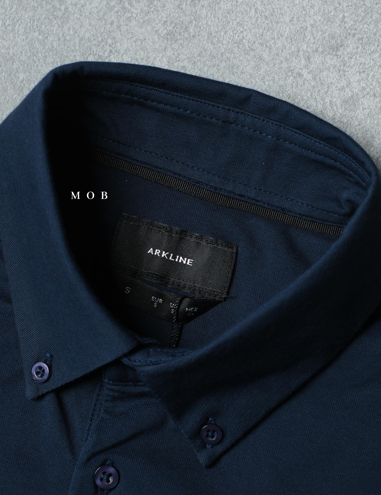 ARK01SSP012 Hybrid Button Down Collar Polo Shirt Midnight Navy