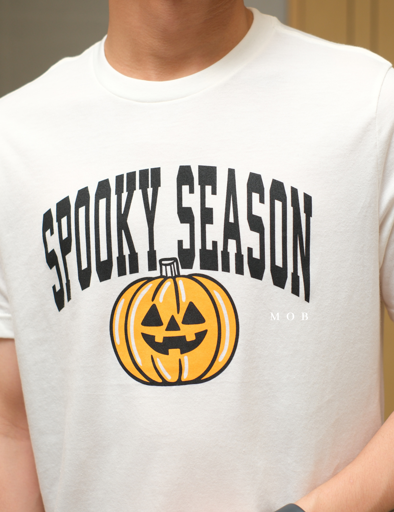 ONSST06001 Jack O Lantern SS Tee White
