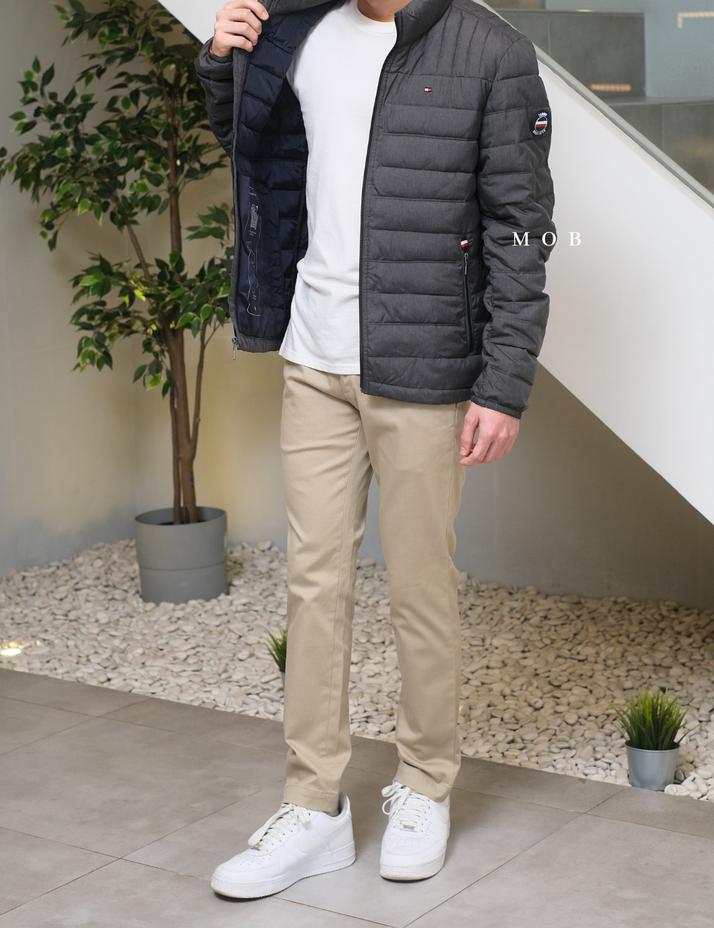 THJ1001 Mens Ultra Loft Puffer Jacket Dark Grey Misty (S ONLY)