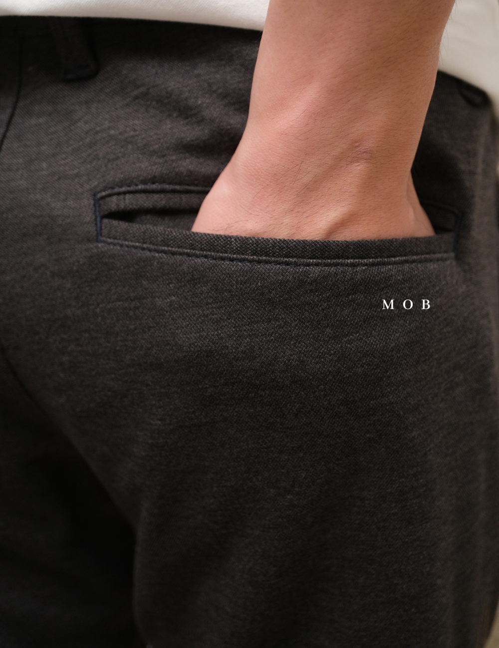 TTPT01001B Travis Slim Chino Trousers Dark Grey (29 ONLY)