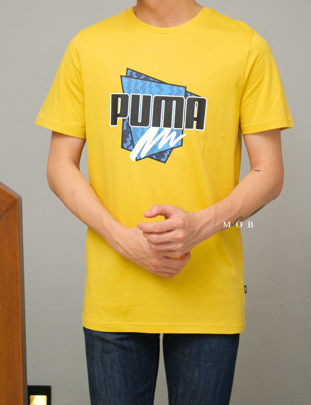 PMSST09001A Summer Graphic Letter Print SS Tee Yellow 