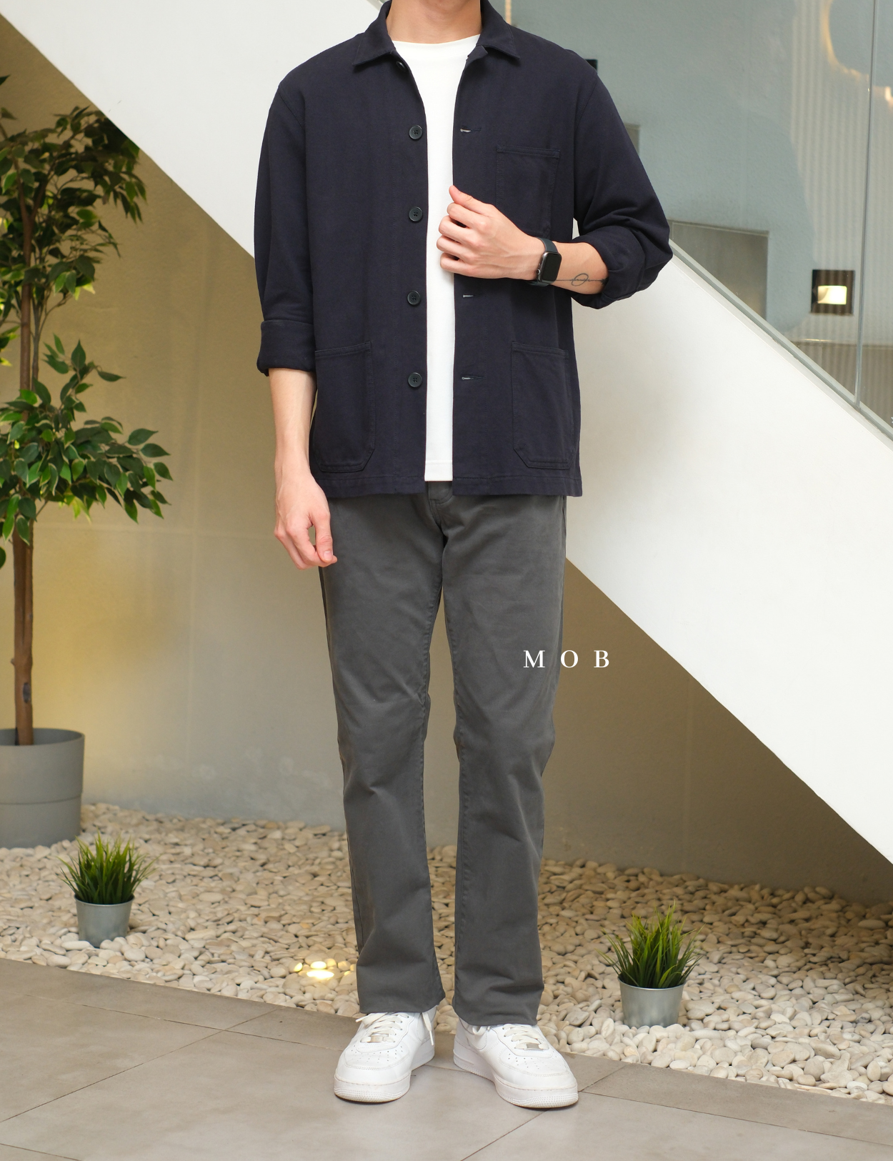 F&TPT04001 365 Straight Fit Pants Asphalt Grey