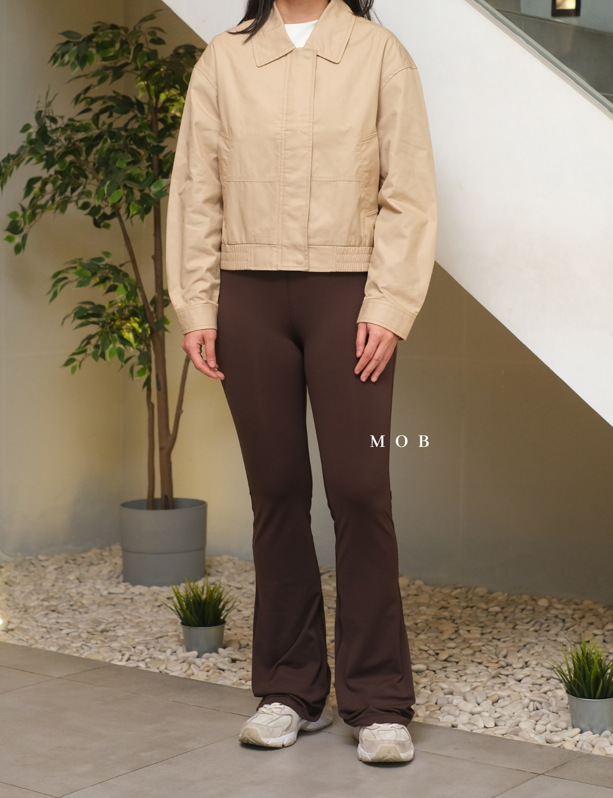 ARPT1401B Buttery Soft CINCH FLARE Leggings Dark Brown