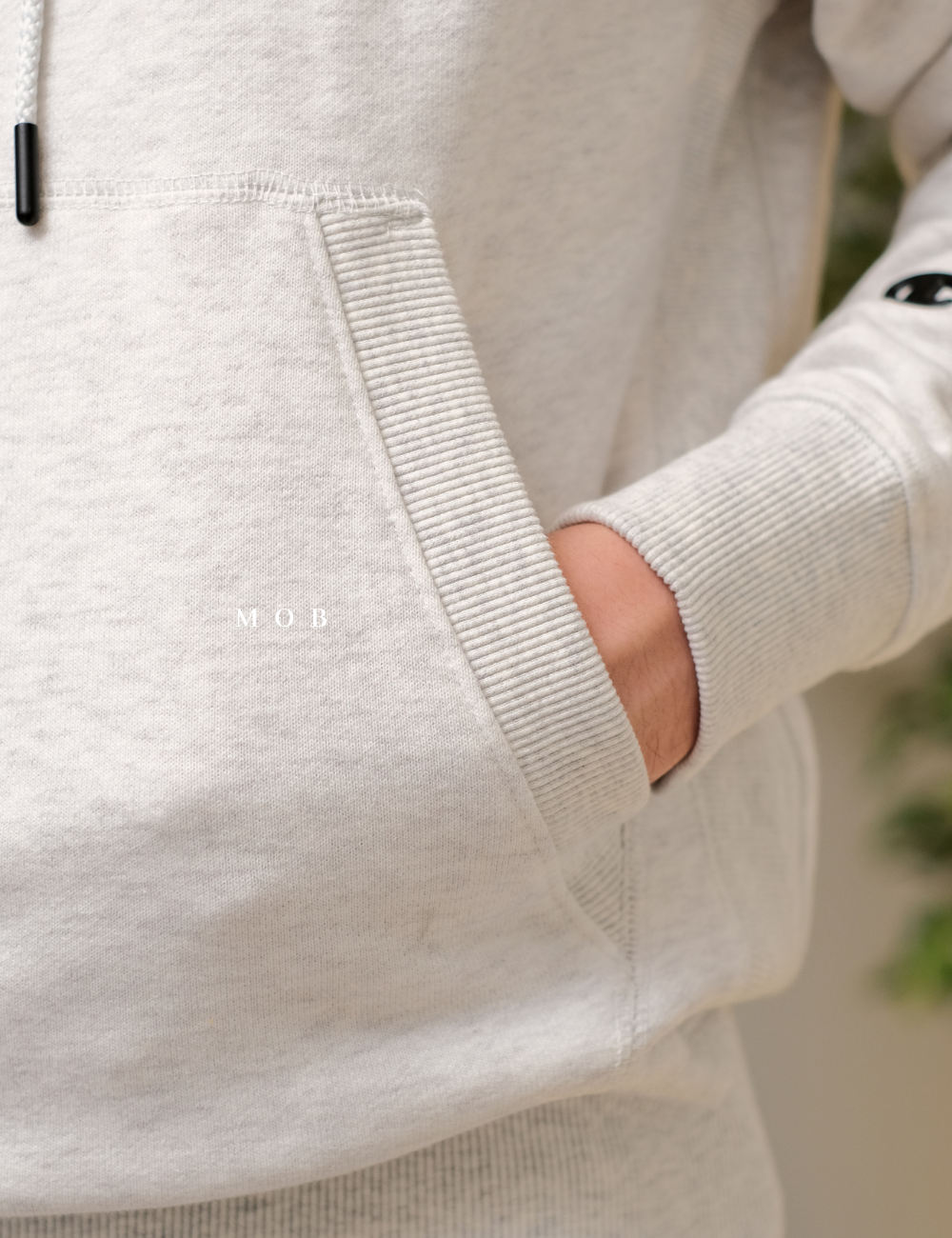 CHMPHOD1707H Premium Weave Hoodie Light Grey Misty