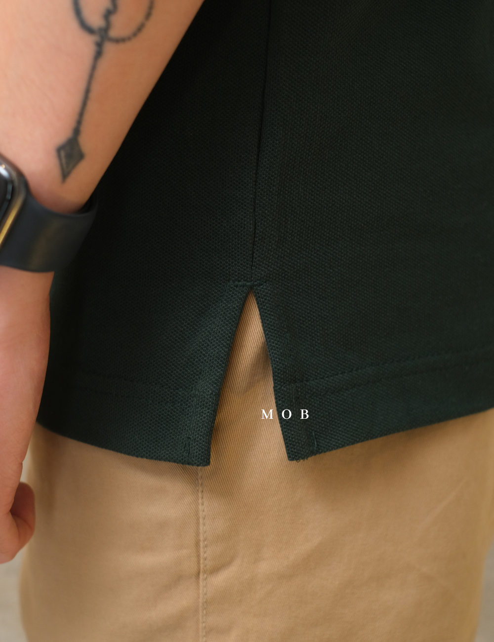 MSSPSS01003I Relaxed Pique Polo SS Dark Green