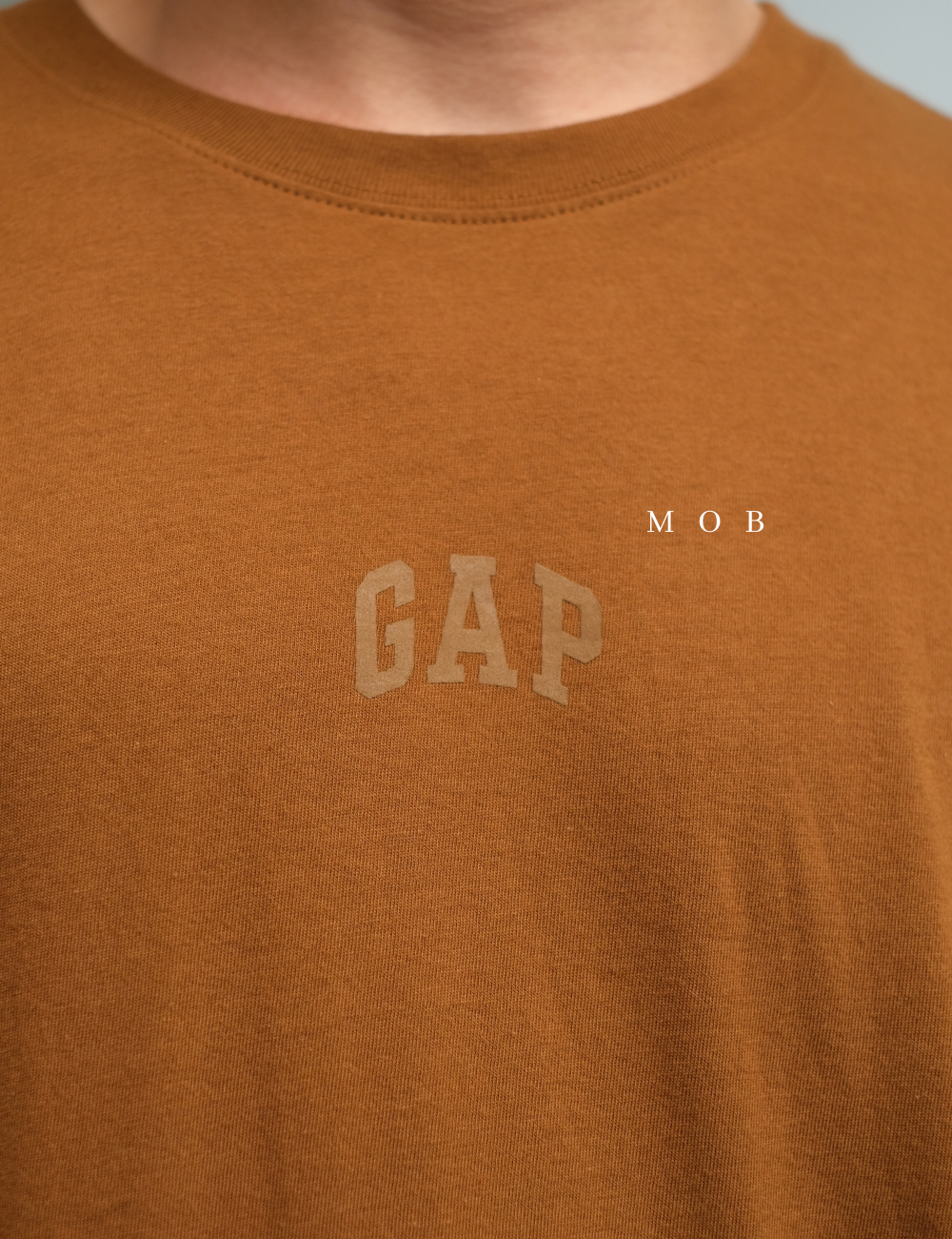 GPLST08006A Middle Logo LS Tee Brown