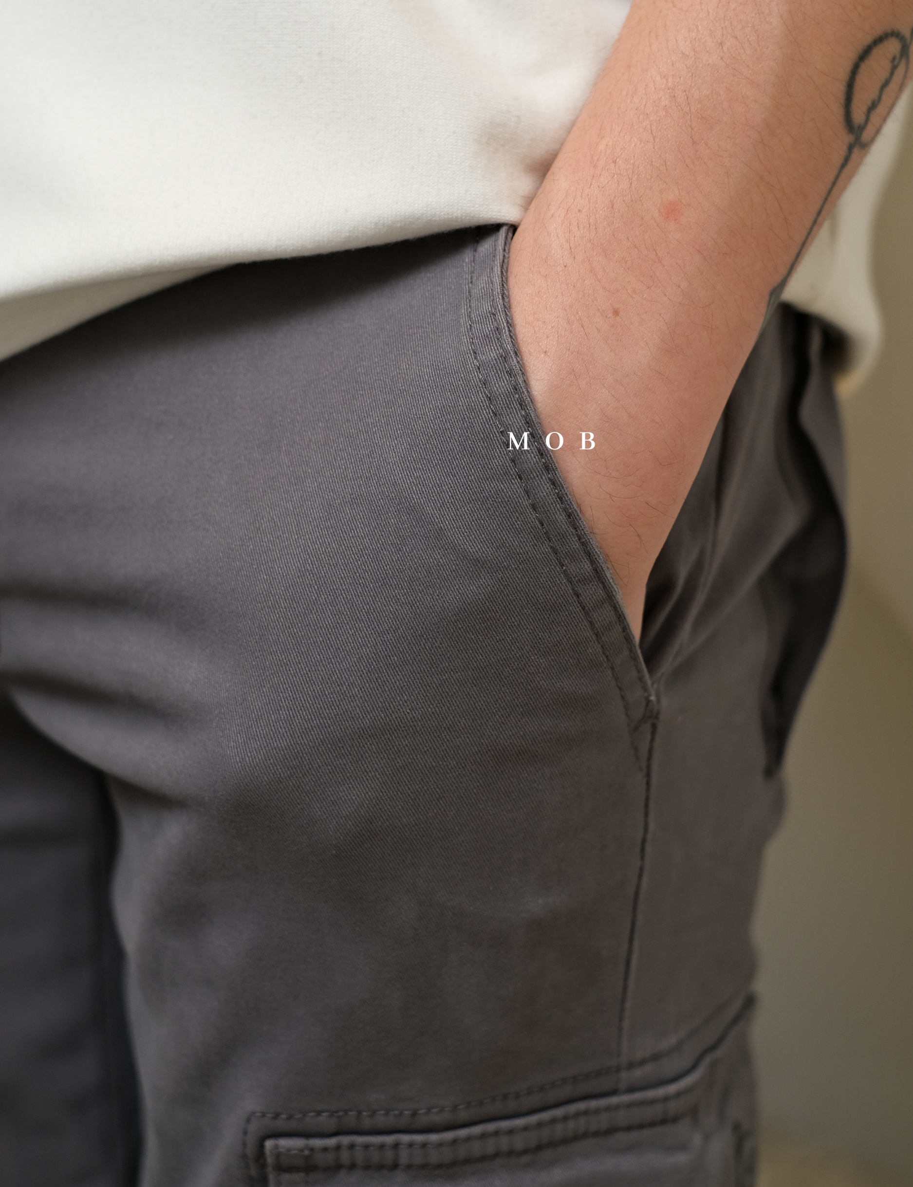 AZEPT06003 SLIM Fit Cargo Pants Grey