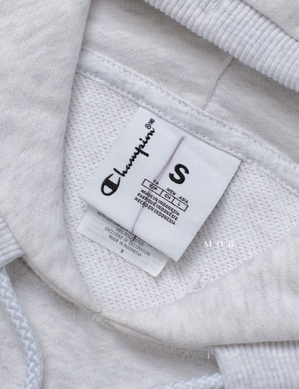 CHMPHOD1707H Premium Weave Hoodie Light Grey Misty