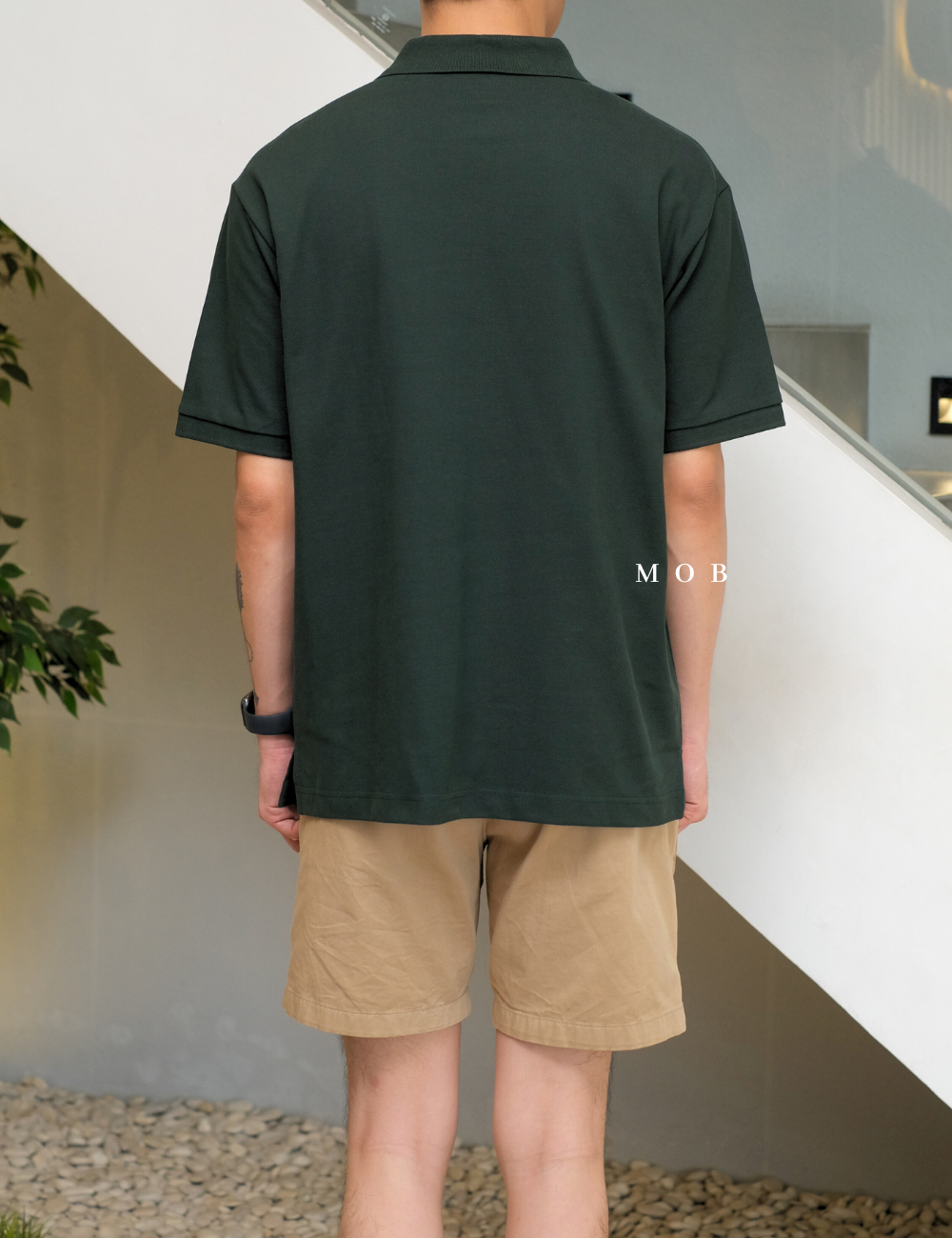 MSSPSS01003I Relaxed Pique Polo SS Dark Green