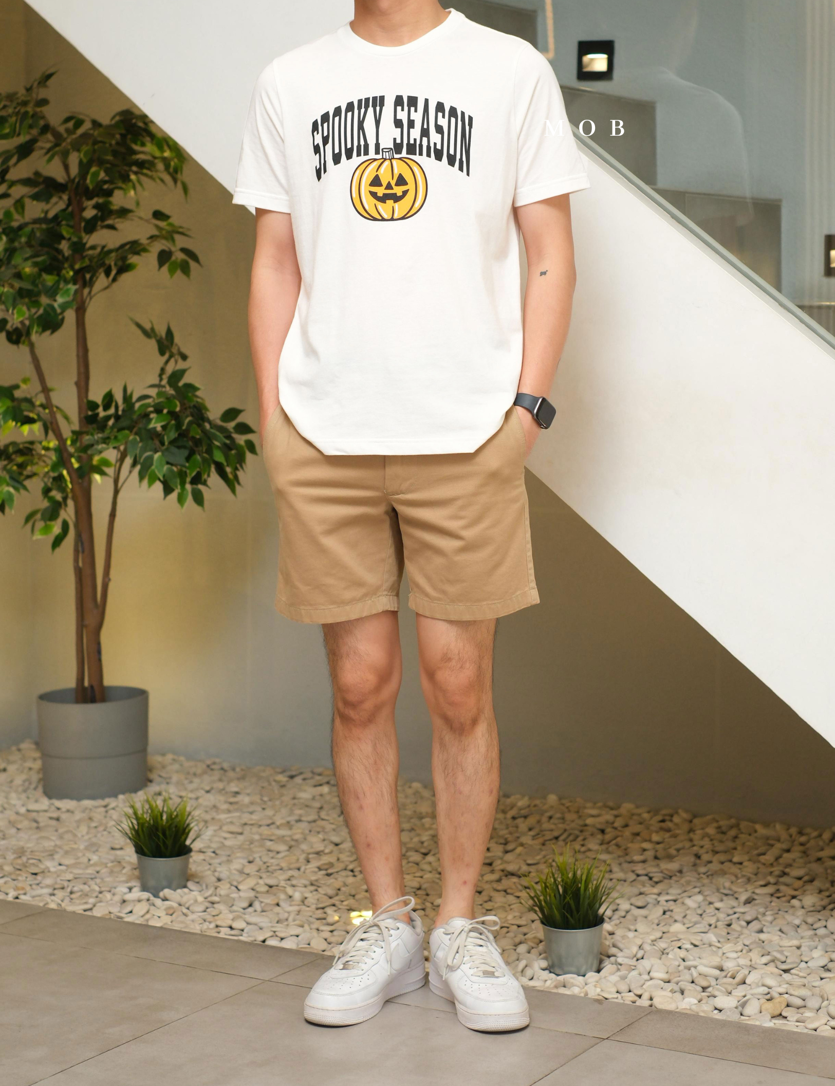 ONSST06001 Jack O Lantern SS Tee White