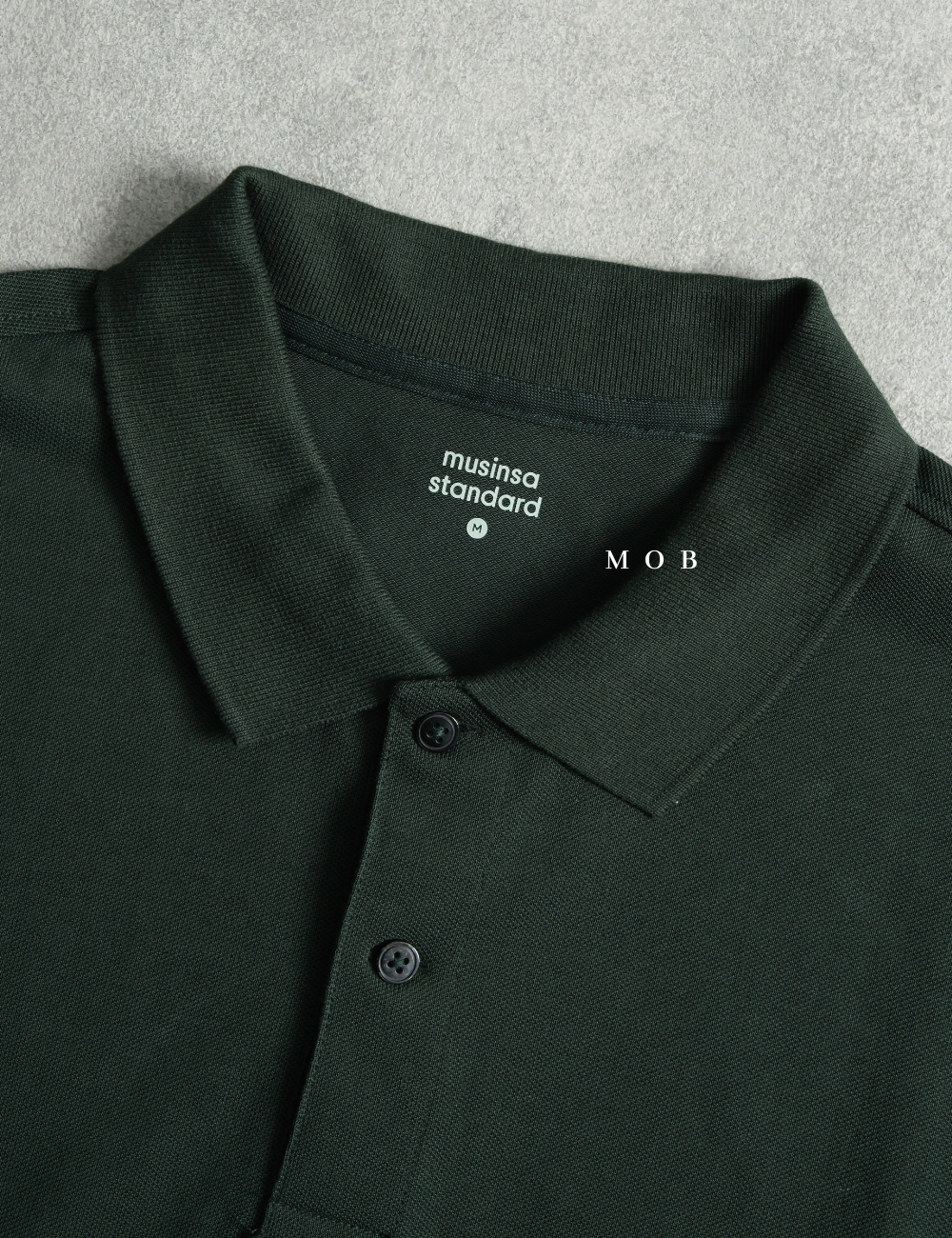 MSSPSS01003I Relaxed Pique Polo SS Dark Green