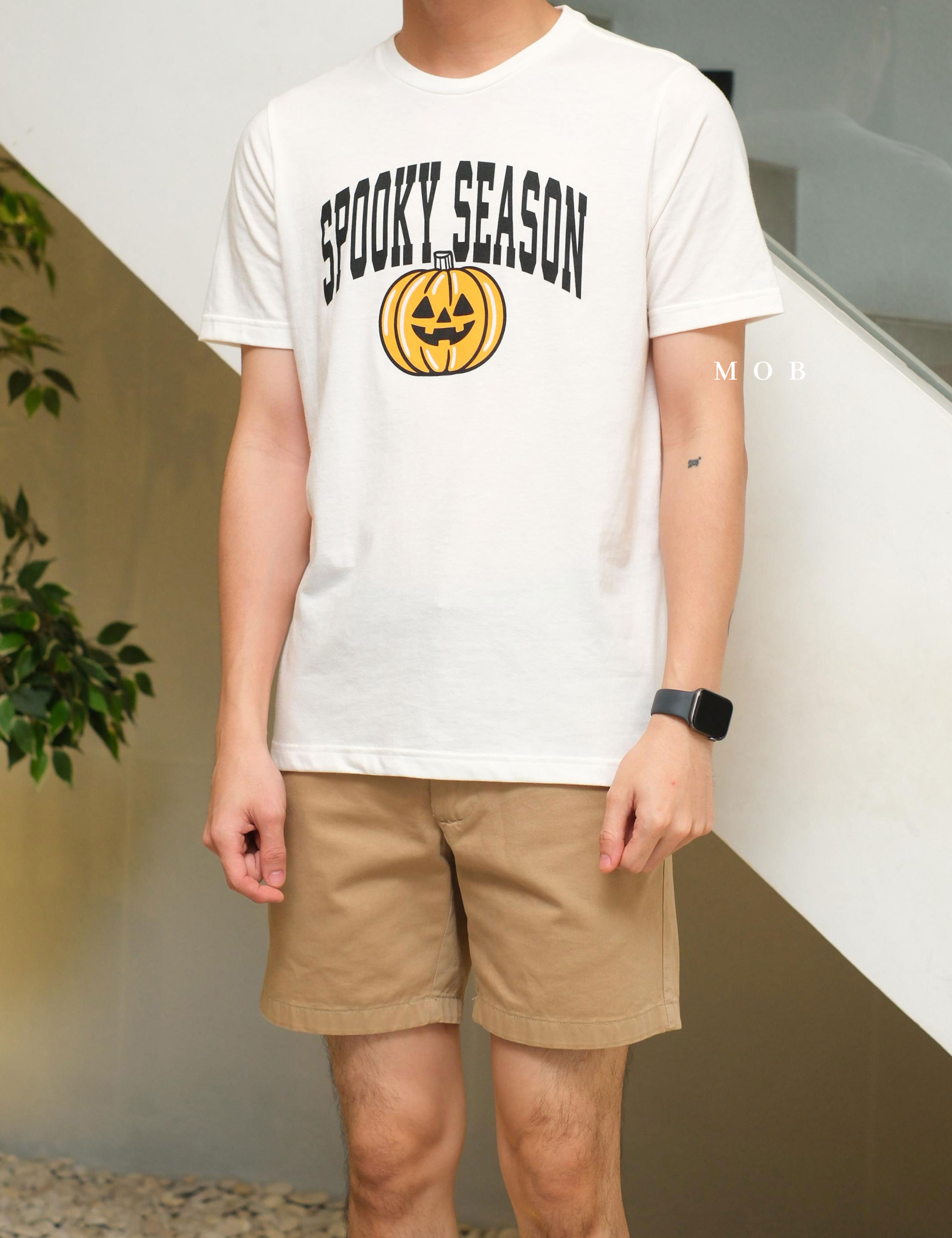 ONSST06001 Jack O Lantern SS Tee White