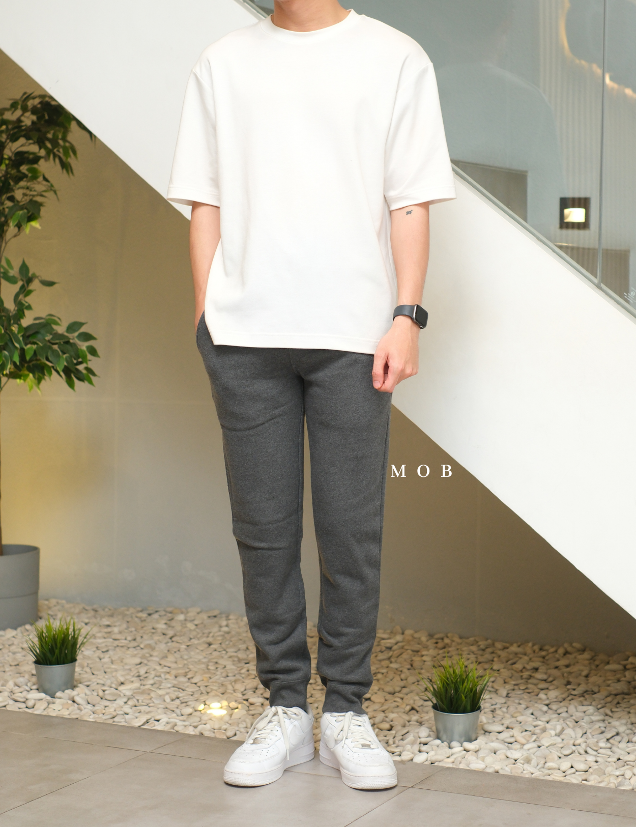 CHMPJP1601E Fleece Jogger Pants Dark Grey