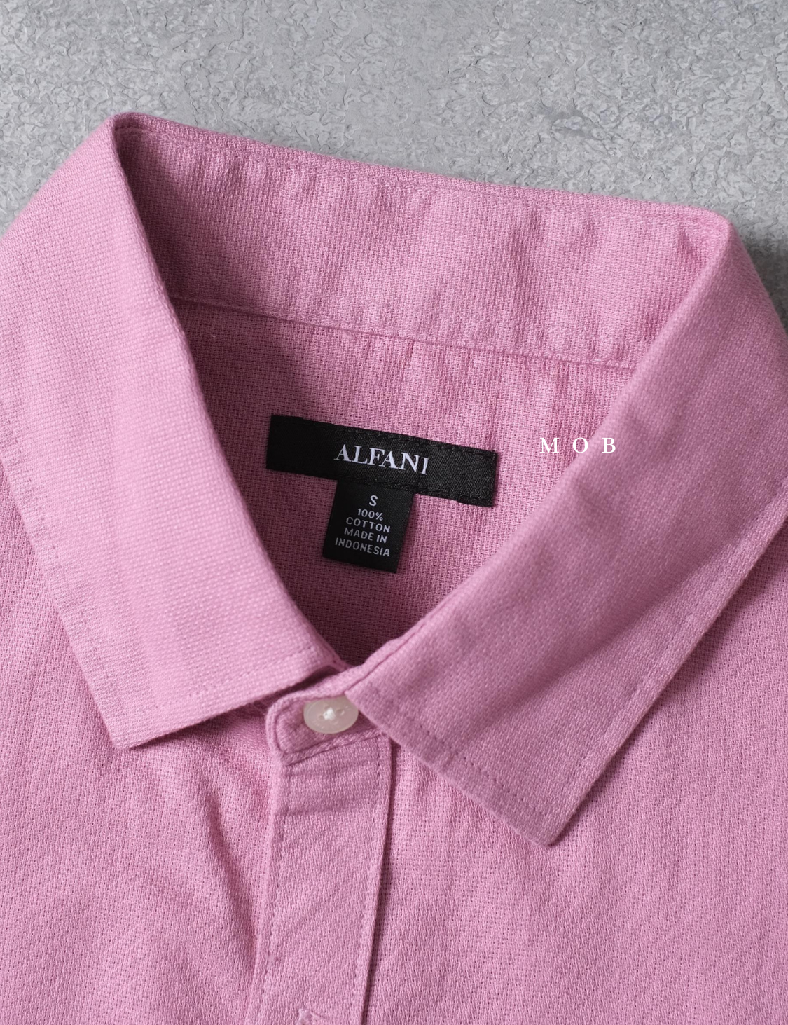 AFSSS01004E Solid Textured SS Shirt Pink